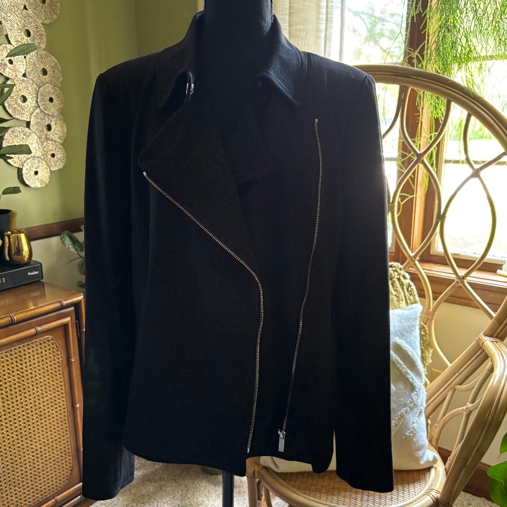 Calvin Klein Moto Style Jacket Size 16